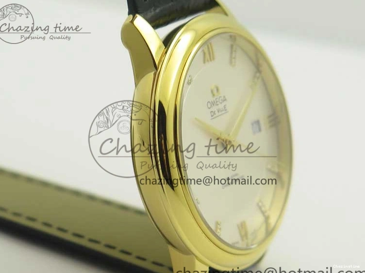 0111 De Ville YG MKF 1:1 Best Edition Silver Dial Diamonds Markers on Black Leather Strap MIYOTA 9015 V Flexible 8046